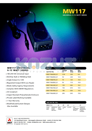 MW117KA0903_01 datasheet - UNIVERSAL 6-12 WATT SERIES