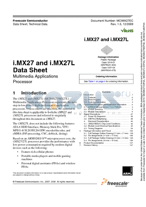 MCIMX27LVJP4A datasheet - Multimedia Applications Processor