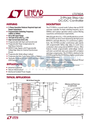 LT3782AEFE-TRPBF datasheet - 2-Phase Step-Up DC/DC Controller