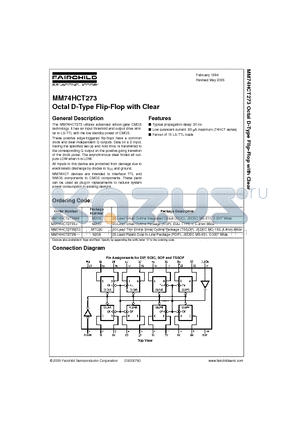 MM74HCT273 datasheet - Octal D-Type Flip-Flop with Clear