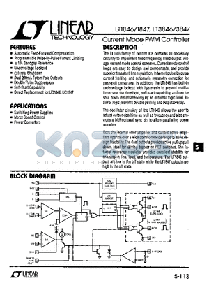 LT3846J datasheet - Current Mode PWM Controller