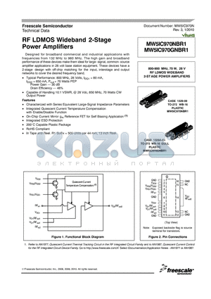 MW5IC970GNBR1 datasheet - RF LDMOS Wideband 2-Stage Power Amplifiers