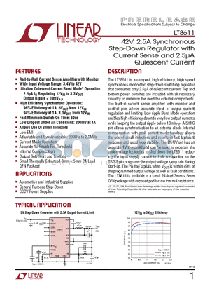 LT3980 datasheet - 42V, 2.5A Synchronous Step-Down Regulator