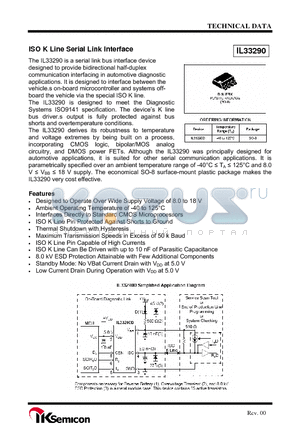 IL33290D datasheet - ISO K Line Serial Link Interface