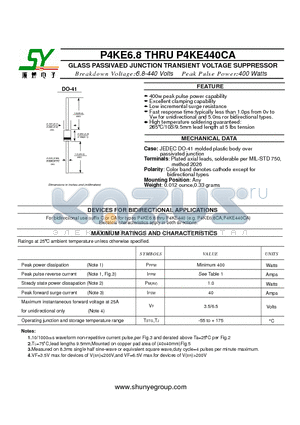P4KE180 datasheet - GLASS PASSIVAED JUNCTION TRANSIENT VOLTAGE SUPPRESSOR