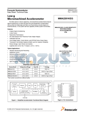 MMA2201KEGR2 datasheet - Low-g Micromachined Accelerometer
