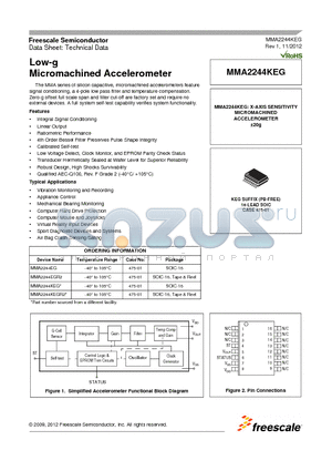 MMA2244KEGR2 datasheet - Low-g Micromachined Accelerometer