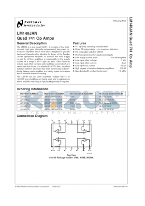 JL148BCA datasheet - Quad 741 Op Amps