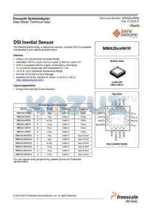 MMA2602NKW datasheet - DSI Inertial Sensor