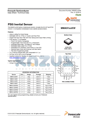 MMA5106KW datasheet - PSI5 Inertial Sensor