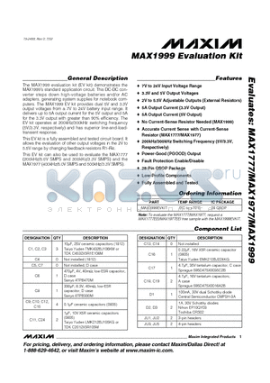 MAX1999 datasheet - Evaluation Kit