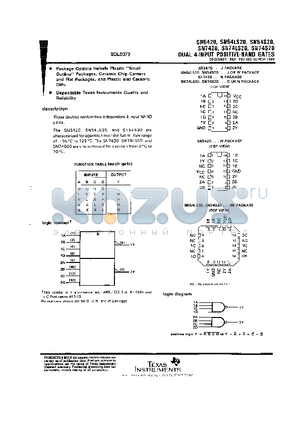 JM38510/07006BCA datasheet - DUAL 4-INPUT POSITIVE-NAND GATES