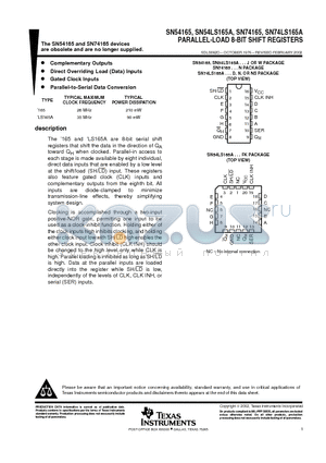 JM38510/30608BEA datasheet - PARALLEL-LOAD 8-BIT SHIFT REGISTERS