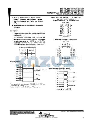 JM38510/31004SDA datasheet - QUADRUPLE 2-INPUT POSITIVE-AND GATES