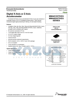 MMA8110EG datasheet - Digital X-Axis or Z-Axis Accelerometer