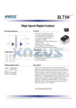 IL710-2 datasheet - High Speed Digital Isolator