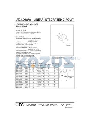 LD3870-2.8V datasheet - LINEAR INTEGRATED CIRCUIT