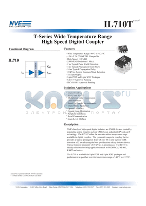 IL710T-2TR7 datasheet - T-Series Wide Temperature Range High Speed Digital Coupler