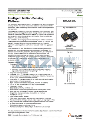 MMA9550LR1 datasheet - Intelligent Motion-Sensing Platform