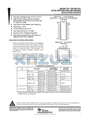 JM38510/65761BRA datasheet - OCTAL BUFFERS AND LINE DRIVERS WITH 3-STATE OUTPUTS