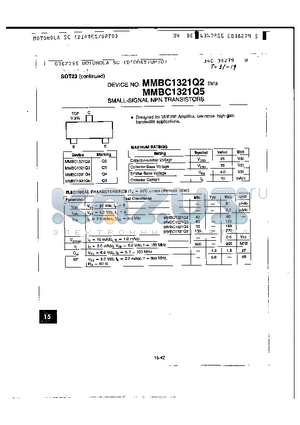 MMBC1321Q5 datasheet - SMALL-SIGNAL NPN TRANSISTORS