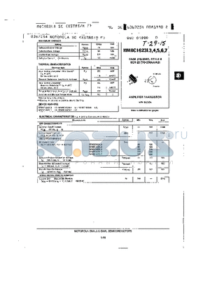 MMBC1623L4 datasheet - AMPLIFIER TRANSISTOR