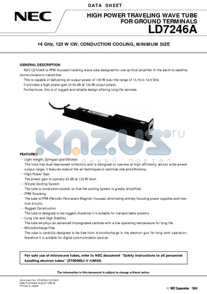 LD7246 datasheet - 14 GHz, 123 W CW, CONDUCTION COOLING, MINIMUM SIZE