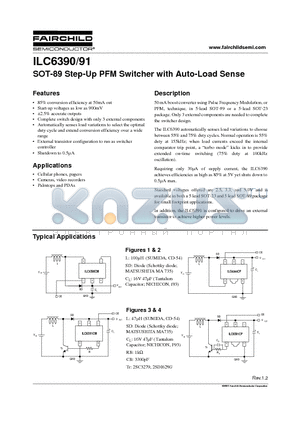 ILC6391 datasheet - SOT-89 Step-Up PFM Switcher with Auto-Load Sense