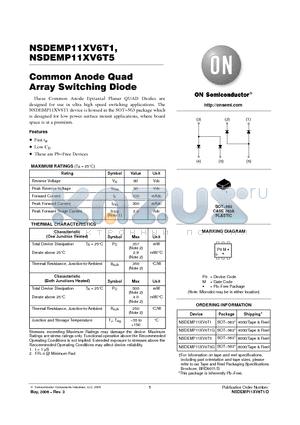 NSDEMP11XV6T1_06 datasheet - Common Anode Quad Array Switching Diode