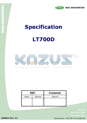 LT700D datasheet - Lamp LEDs