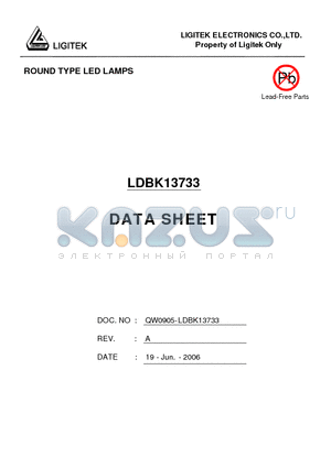 LDBK13733 datasheet - ROUND TYPE LED LAMPS