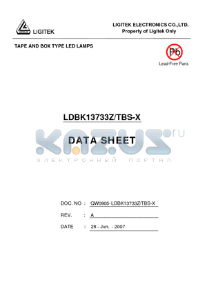 LDBK13733Z-TBS-X datasheet - TAPE AND BOX TYPE LED LAMPS
