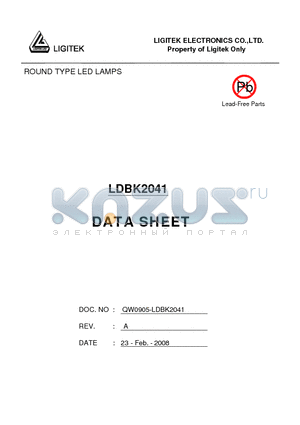 LDBK2041 datasheet - ROUND TYPE LED LAMPS