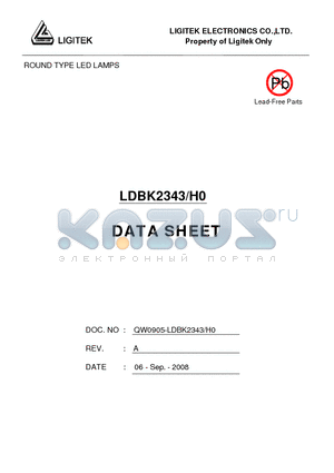 LDBK2343-H0 datasheet - ROUND TYPE LED LAMPS