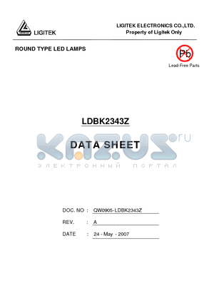 LDBK2343Z datasheet - ROUND TYPE LED LAMPS