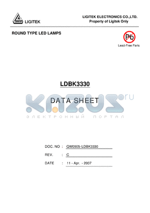 LDBK3330 datasheet - ROUND TYPE LED LAMPS