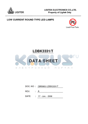LDBK3331-T datasheet - LOW CURRENT ROUND TYPE LED LAMPS