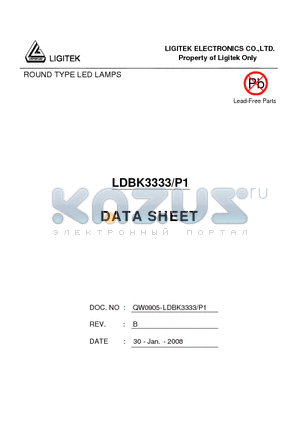 LDBK3333-P1 datasheet - ROUND TYPE LED LAMPS