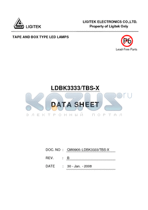 LDBK3333-TBS-X datasheet - TAPE AND BOX TYPE LED LAMPS
