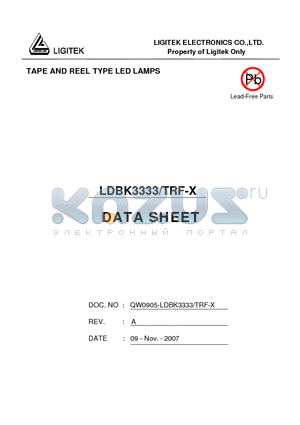 LDBK3333-TRF-X datasheet - TAPE AND REEL TYPE LED LAMPS