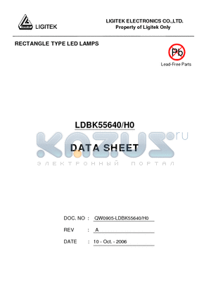 LDBK55640-H0 datasheet - RECTANGLE TYPE LED LAMPS