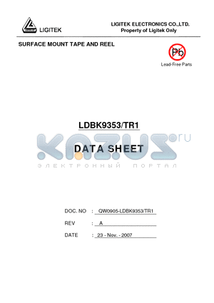 LDBK9353-TR1 datasheet - SURFACE MOUNT TAPE AND REEL