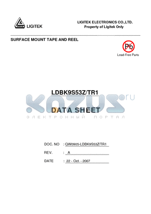 LDBK9S53Z-TR1 datasheet - SURFACE MOUNT TAPE AND REEL