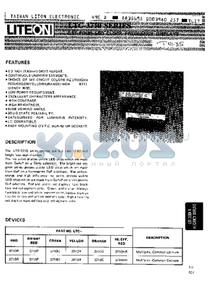 LTC-3710R datasheet - 0.3 FOUR LED CLOCK FREQUENCY  DISPLAYS