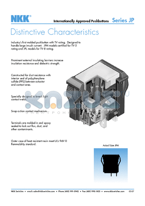 JPL16B-C datasheet - Internationally Approved Pushbuttons