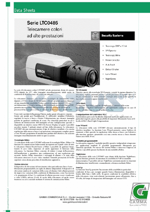 LTC048560 datasheet - Telecamere colori ad alte prestazioni