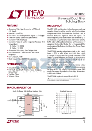 LTC1060_09 datasheet - Universal Dual Filter Building Block