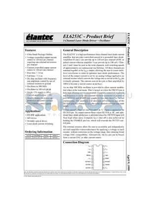 EL6253CU datasheet - 3-Channel Laser Diode Driver  Oscillator