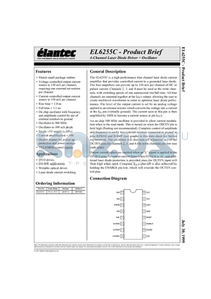 EL6255C datasheet - 4-Channel Laser Diode Driver  Oscillator