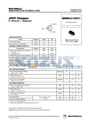 MMBFJ175LT1 datasheet - JFET Chopper